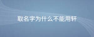 数字取名字含义是什么,取名字为什么不能用轩
